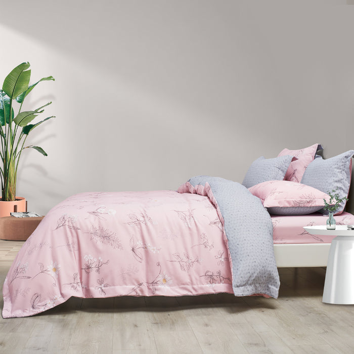 Hybrid Botanic Silk Blend Tencel 1200TC Printed Bedsheet | Bedset | HS1300