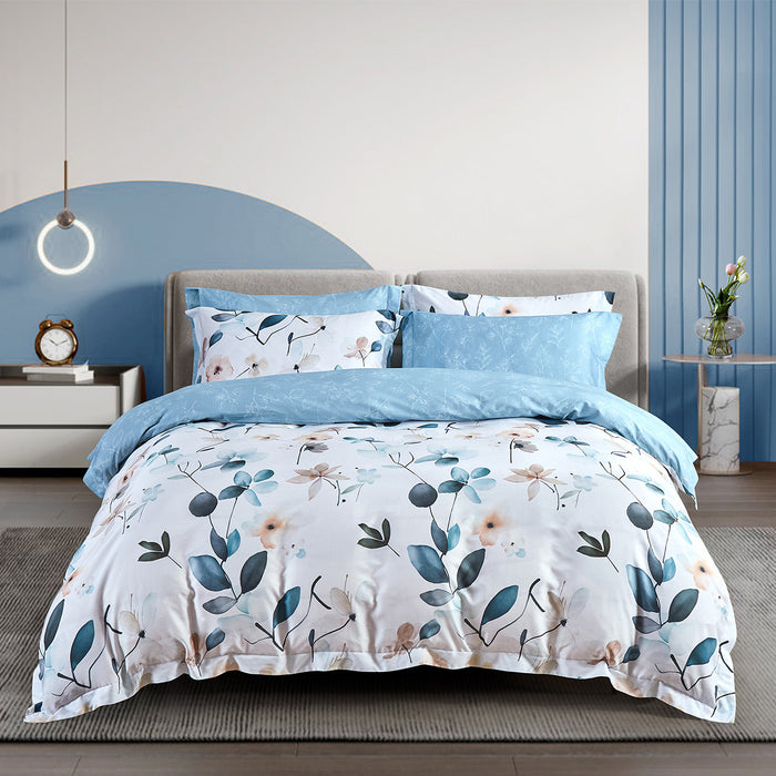 Lyocool 1200TC Lyocell Combed Cotton Printed Bedsheet | Bedset | LY2149 | Comfort