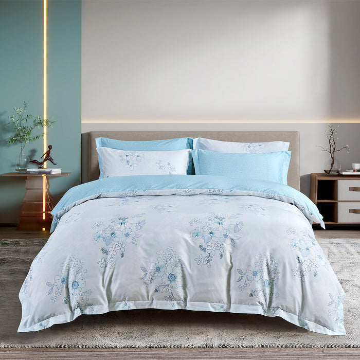 Lyocool 1200TC Lyocell Combed Cotton Printed Bedsheet | Bedset | LY2150 | Comfort