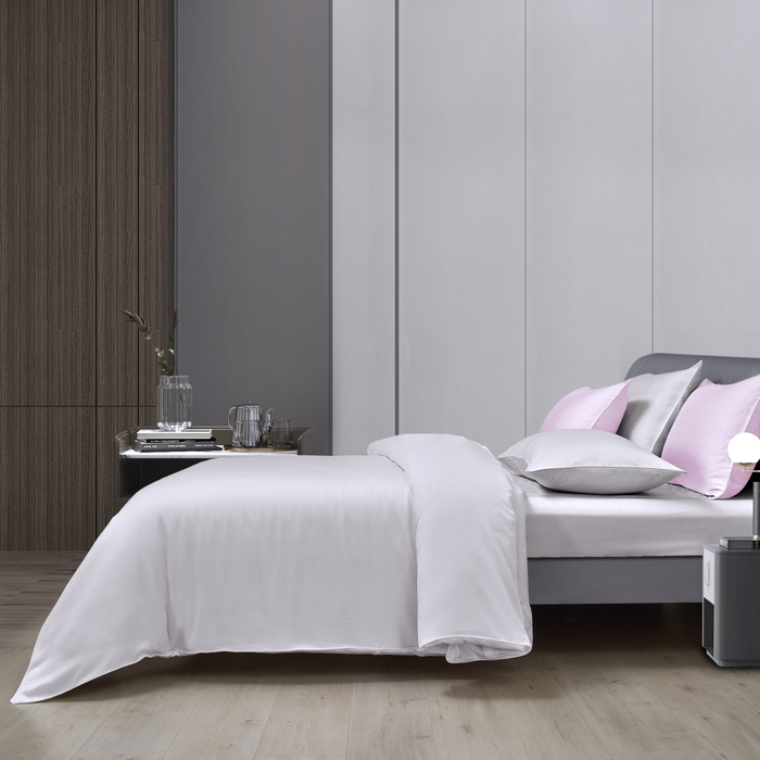 Tencel Dobby 1600TC Fitted Sheet Set | Bedset | TD2254 Silver