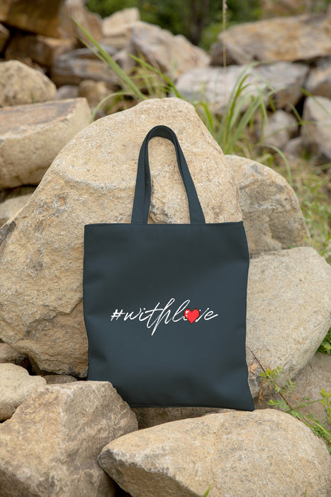 #WithLove tote bag (Grey - Large)