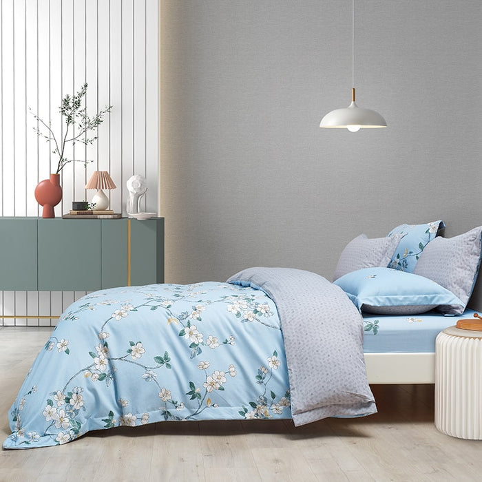 Epitex 1200TC Series Hybrid Botanic Silk Printed Fitted Sheet Set | Bedset | Bedding | Bedsheet Set - Epitex