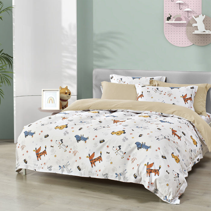 Hybrid Botanic Silk Blend Tencel 1200TC Printed Bedsheet | Bedset | HS1321