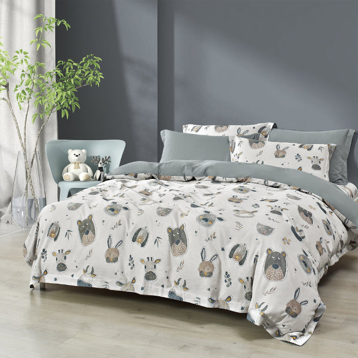 Hybrid Botanic Silk Blend Tencel 1200TC Printed Bedsheet | Bedset | HS1322