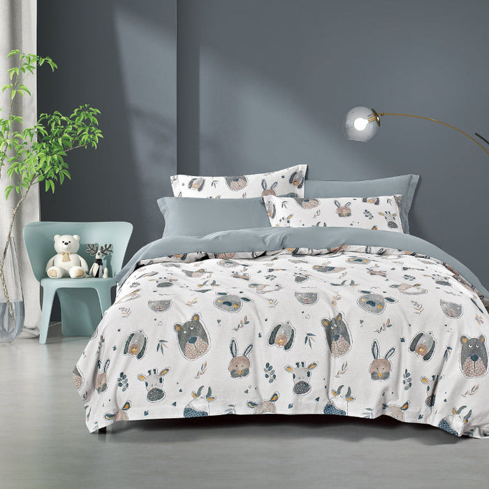 Hybrid Botanic Silk Blend Tencel 1200TC Printed Bedsheet | Bedset | HS1322