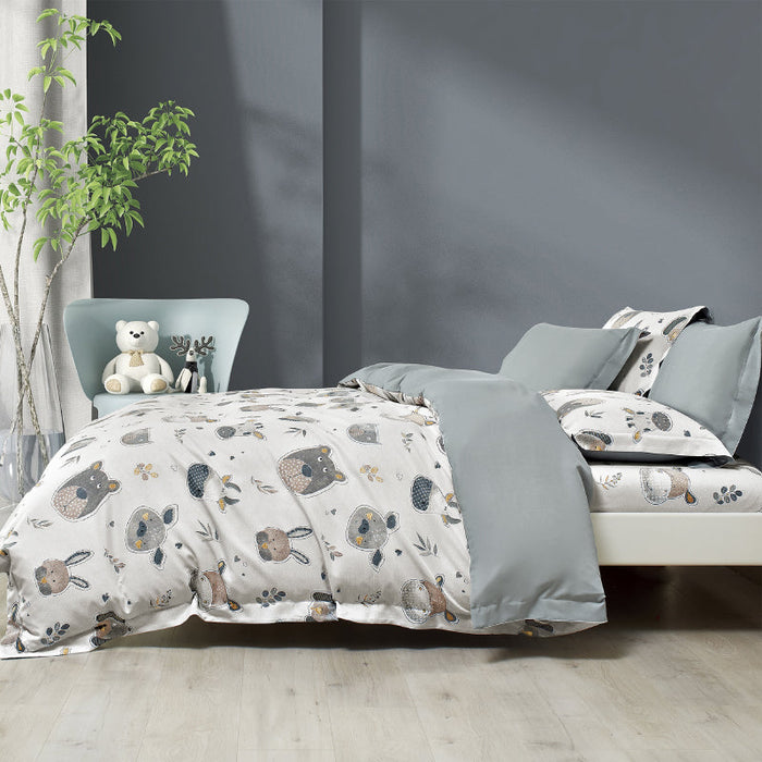 Hybrid Botanic Silk Blend Tencel 1200TC Printed Bedsheet | Bedset | HS1322