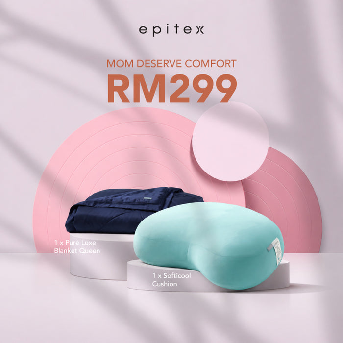 (Mother's Day Exclusive) Pureluxe Blanket | Cooling & Softicool Cooling Knit Cushion