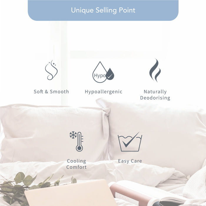 Online Exclusive Bamboo Blend 1200TC Reversible Bedsheet | Bedset | BD5913