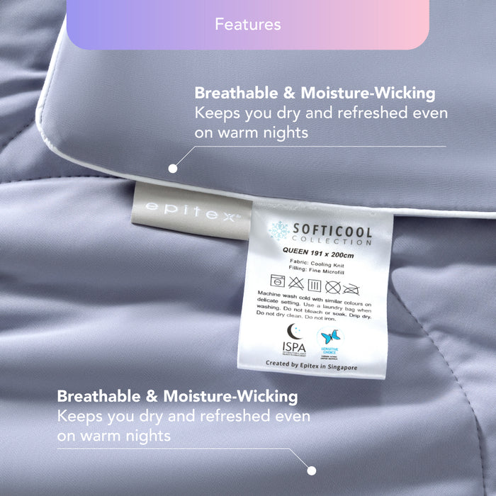 Epitex x Alvin Ah Ma Softicool Ice Cool Knitted Reversible Blanket