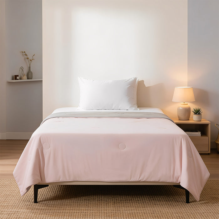 Aerocool Reversible Cooling Blanket | Baby Pink & Grey
