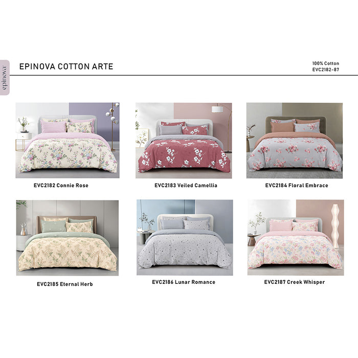 Cotton Arte 1000TC Printed Bedsheet | 100% Cotton | EVC2187