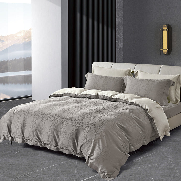 Grandeur Tencel 1600TC Jacquard Bedsheet | Bedset | GT1925