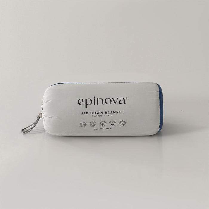 Essential Reversible Airdown Blanket (Light Grey & Blue)