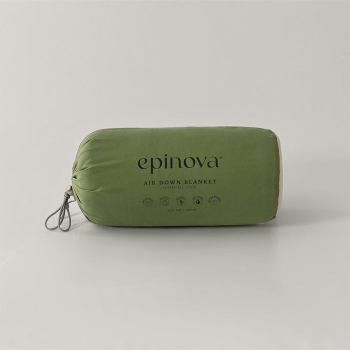 Essential Reversible Airdown Blanket (Green & Grey)