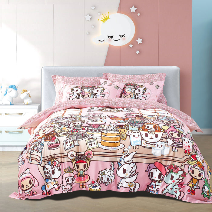 Tokidoki Egypitan Cotton 1000TC Printed Bedsheet | Bedset | TK643-41