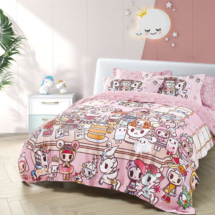 Tokidoki Egypitan Cotton 1000TC Printed Bedsheet | Bedset | TK643-41