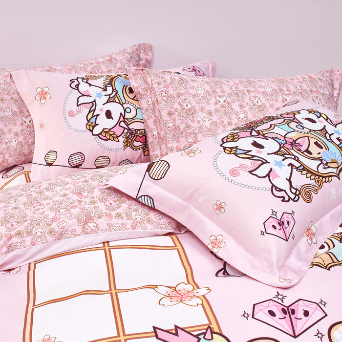 Tokidoki Egypitan Cotton 1000TC Printed Bedsheet | Bedset | TK643-41