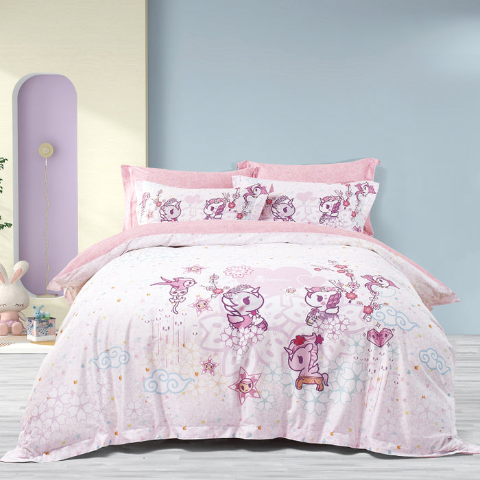 Tokidoki Egypitan Cotton 1000TC Printed Bedsheet | Bedset | TK645-43