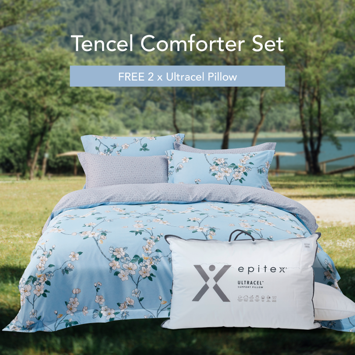 (September Exclusive) Tencel 1200TC Comforter Set + Free TWO Pillow