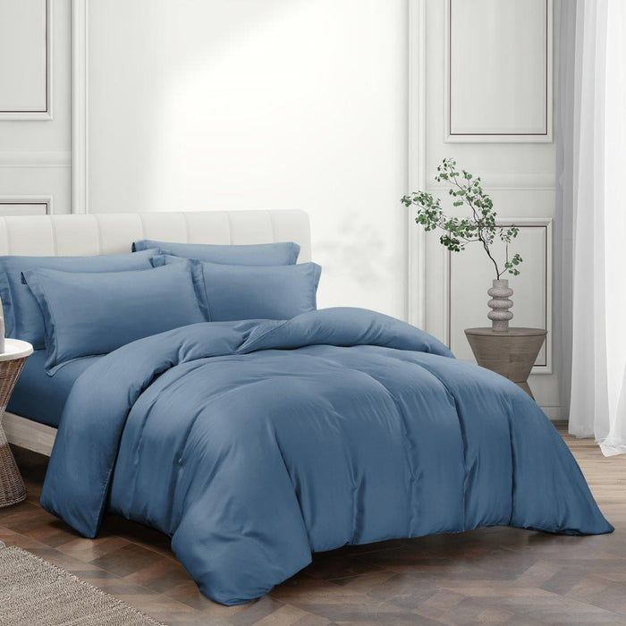 Stone Blue Fitted Sheet Set