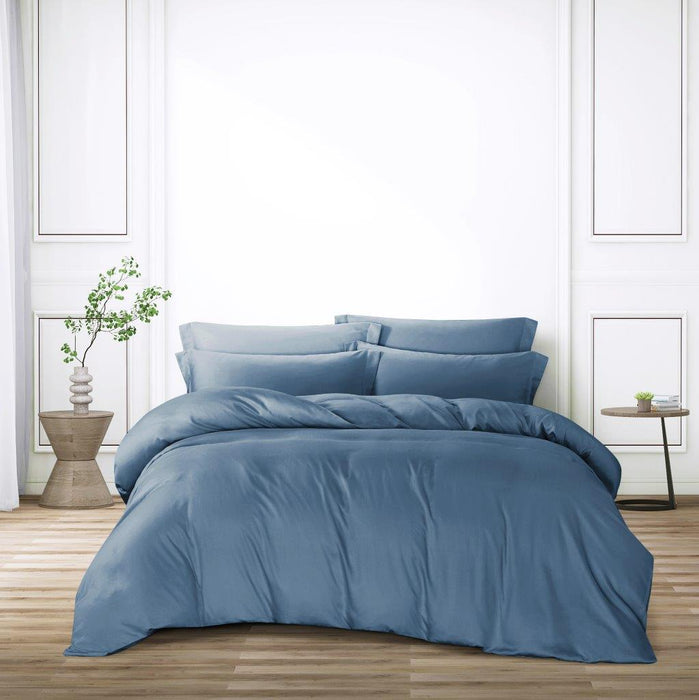 Stone Blue Fitted Sheet Set
