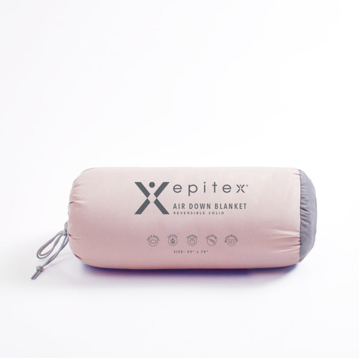 Epitex Air Down Blanket Reversible Solid Lt Pink / Gull Ash