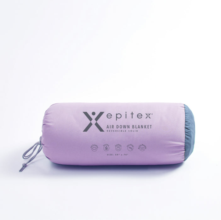 Epitex Air Down Blanket Reversible Solid Lt Purple / Stone