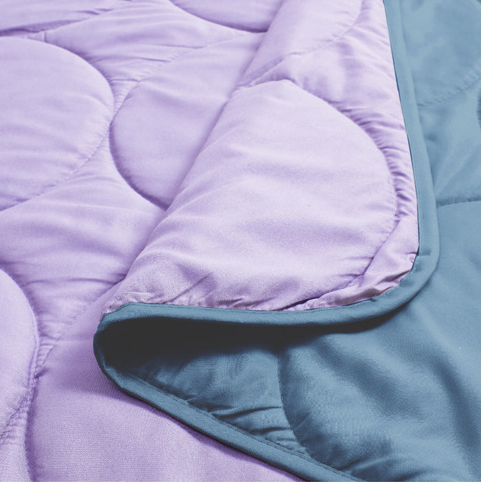 Essential Essential Reversible Airdown Blanket (Purple / Stone Blue)